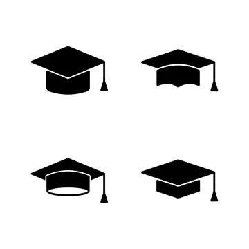 Education icon vector. Graduation cap sign and symbol. Graduate. Students cap Illustrazione stock