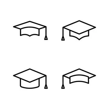 Education icon vector. Graduation cap sign and symbol. Graduate. Students cap 스톡 일러스트