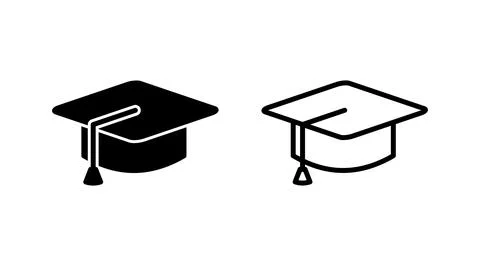 Education icon vector. graduation cap icon vector Stock Illustration