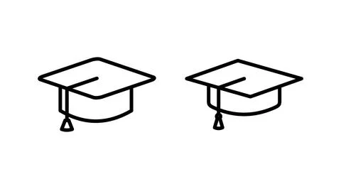 Education icon vector. graduation cap icon vector Stock Illustration