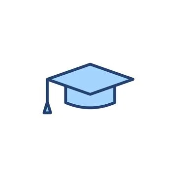 Education icon vector. Graduation cap sign and symbol. Graduate. Students cap Stock Illustration