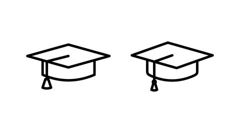 Education icon vector. graduation cap icon vector Stock Illustration
