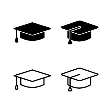 Education icon vector. graduation cap icon vector Stock Illustration
