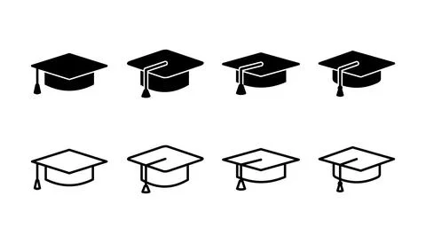 Education icon vector. graduation cap icon vector Stock Illustration