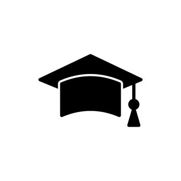 Education icon vector. Graduation cap sign and symbol. Graduate. Students cap Stock Illustration