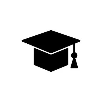 Education icon vector. Graduation cap sign and symbol. Graduate. Students cap Stock Illustration