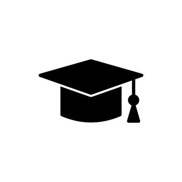 Education icon vector. Graduation cap sign and symbol. Graduate. Students cap Stock Illustration