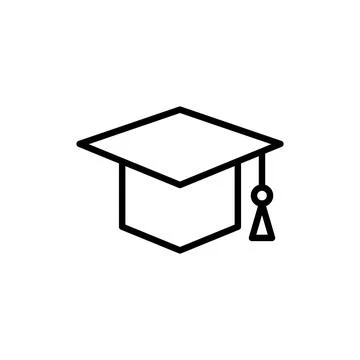 Education icon vector. Graduation cap sign and symbol. Graduate. Students cap Stock Illustration