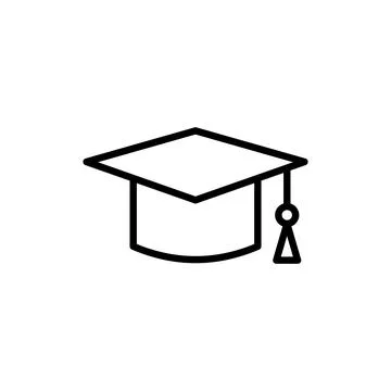 Education icon vector. Graduation cap sign and symbol. Graduate. Students cap Stock Illustration