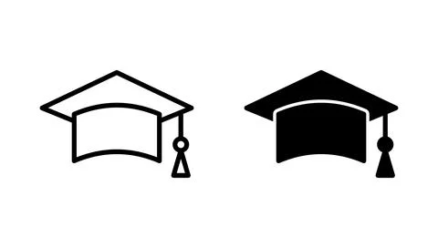 Education icon vector. Graduation cap sign and symbol. Graduate. Students cap 스톡 일러스트