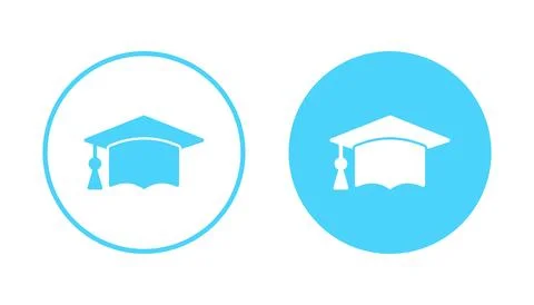Education icon vector. Graduation cap sign and symbol. Graduate. Students cap Stock Illustration