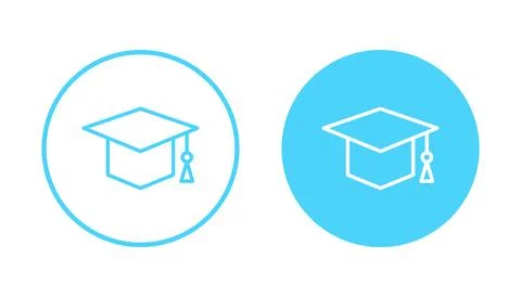Education icon vector. Graduation cap sign and symbol. Graduate. Students cap 스톡 일러스트