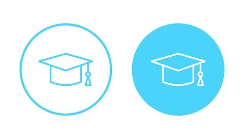 Education icon vector. Graduation cap sign and symbol. Graduate. Students cap 库存插图