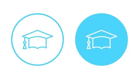 Education icon vector. Graduation cap sign and symbol. Graduate. Students cap 库存插图