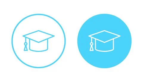 Education icon vector. Graduation cap sign and symbol. Graduate. Students cap 库存插图