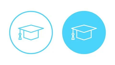 Education icon vector. Graduation cap sign and symbol. Graduate. Students cap 库存插图
