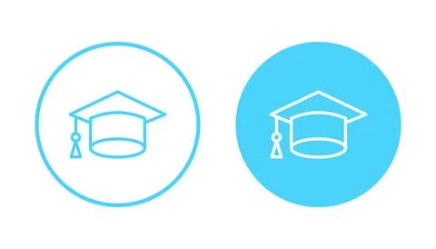 Education icon vector. Graduation cap sign and symbol. Graduate. Students cap 库存插图