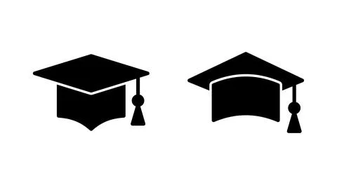 Education icon vector. Graduation cap sign and symbol. Graduate. Students cap 库存插图