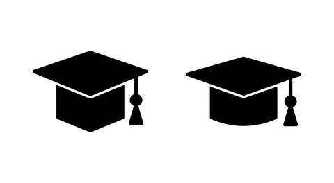 Education icon vector. Graduation cap sign and symbol. Graduate. Students cap 库存插图