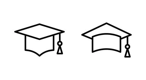 Education icon vector. Graduation cap sign and symbol. Graduate. Students cap 库存插图
