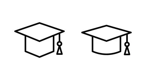 Education icon vector. Graduation cap sign and symbol. Graduate. Students cap 库存插图