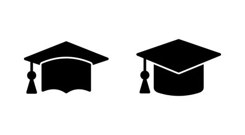 Education icon vector. Graduation cap sign and symbol. Graduate. Students cap 库存插图