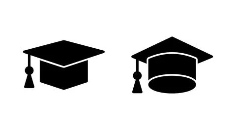 Education icon vector. Graduation cap sign and symbol. Graduate. Students cap 스톡 일러스트