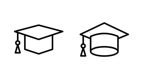 Education icon vector. Graduation cap sign and symbol. Graduate. Students cap 库存插图