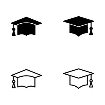 Education icon vector. Graduation cap sign and symbol. Graduate. Students cap 库存插图