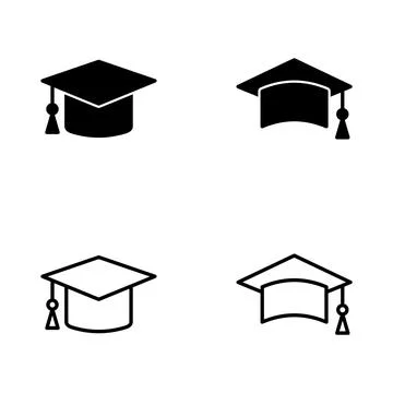 Education icon vector. Graduation cap sign and symbol. Graduate. Students cap 库存插图
