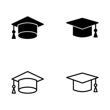 Education icon vector. Graduation cap sign and symbol. Graduate. Students cap 库存插图