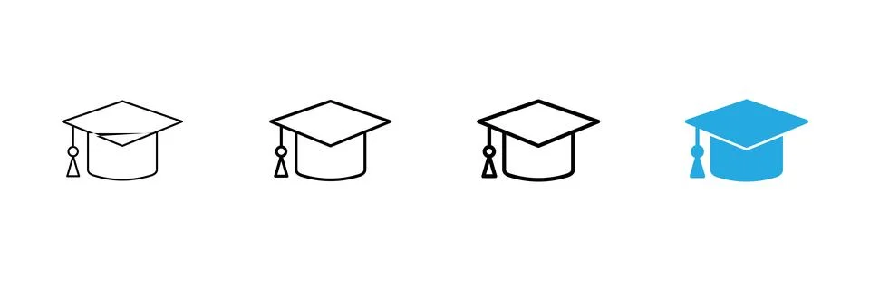 Education icon vector. Graduation cap sign and symbol. Graduate. Students cap Stock-Illustration