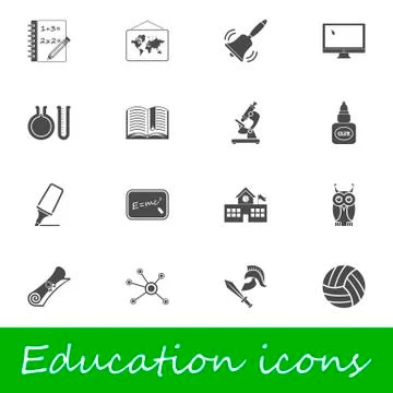 Education icons 스톡 일러스트