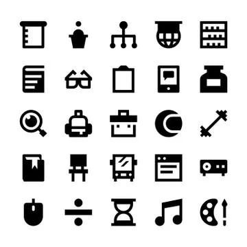 Education Icons Stock Illustration