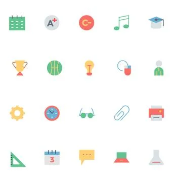 Education Icons Stock Illustration