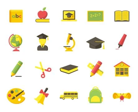 Education icons Illustrazione stock