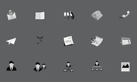 Education icons Stock Illustration