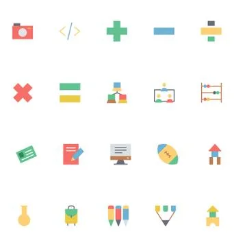 Education Icons Pack Stock Illustration