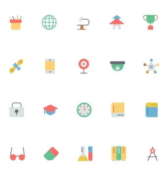 Education Icons Set Stock Illustration