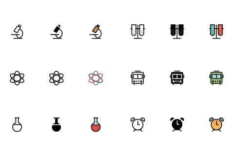 Education Icons Set Stock Illustration