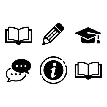 Education Icons Set Stock Illustration