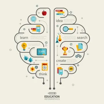 Education infographic design Stock Illustration