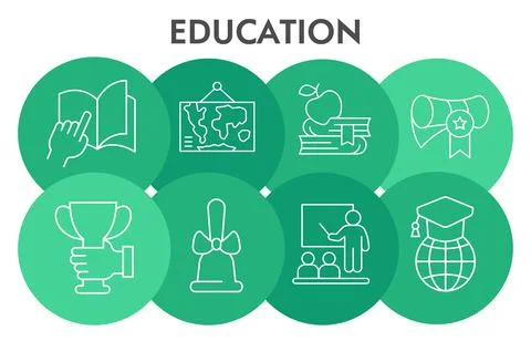 Education Infographic design template with thin line icons. Finance sanction Stock Illustration
