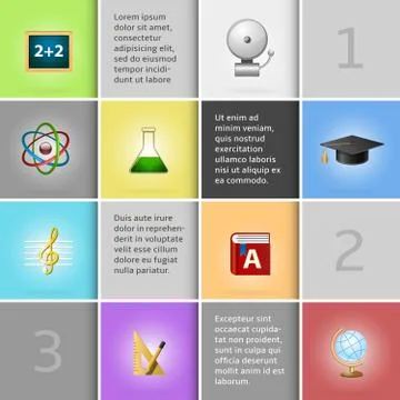 Education infographic elements Illustrazione stock