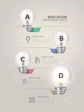 Education infographic flat design Stock Illustration