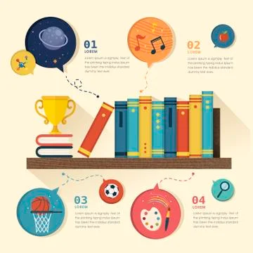 Education infographic flat design Stock Illustration