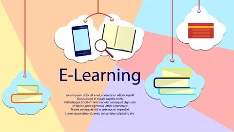 Education infographic. Flat vector illustration for e-learning and online edu Illustrazione stock