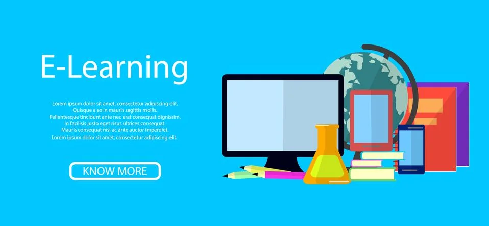 Education infographic. Flat vector illustration for e-learning and online edu Illustrazione stock