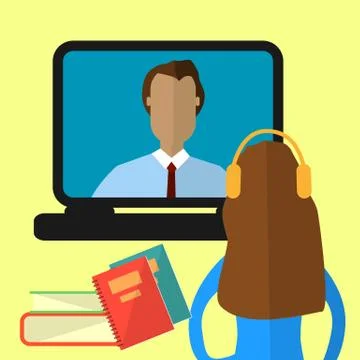 Education infographic. Flat vector illustration for e-learning and online edu Stock Illustration