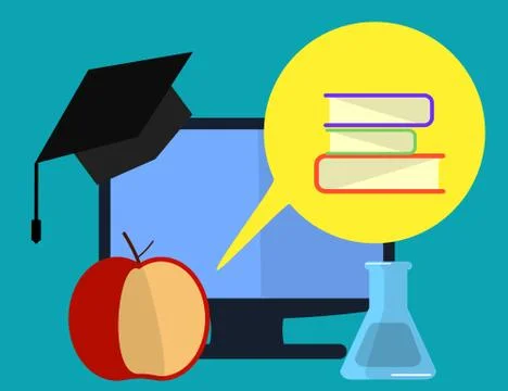 Education infographic. Flat vector illustration for e-learning and online edu Stock Illustration